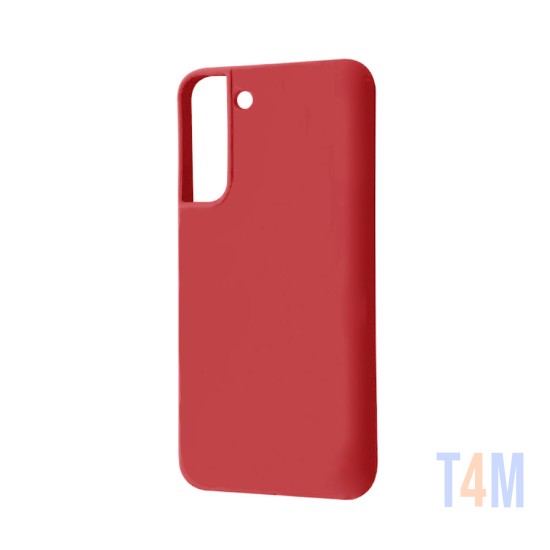 Capa de Silicone para Samsung Galaxy S21 Vermelho
